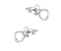 Minimalist Circle Silver Ear Stud STS-5289